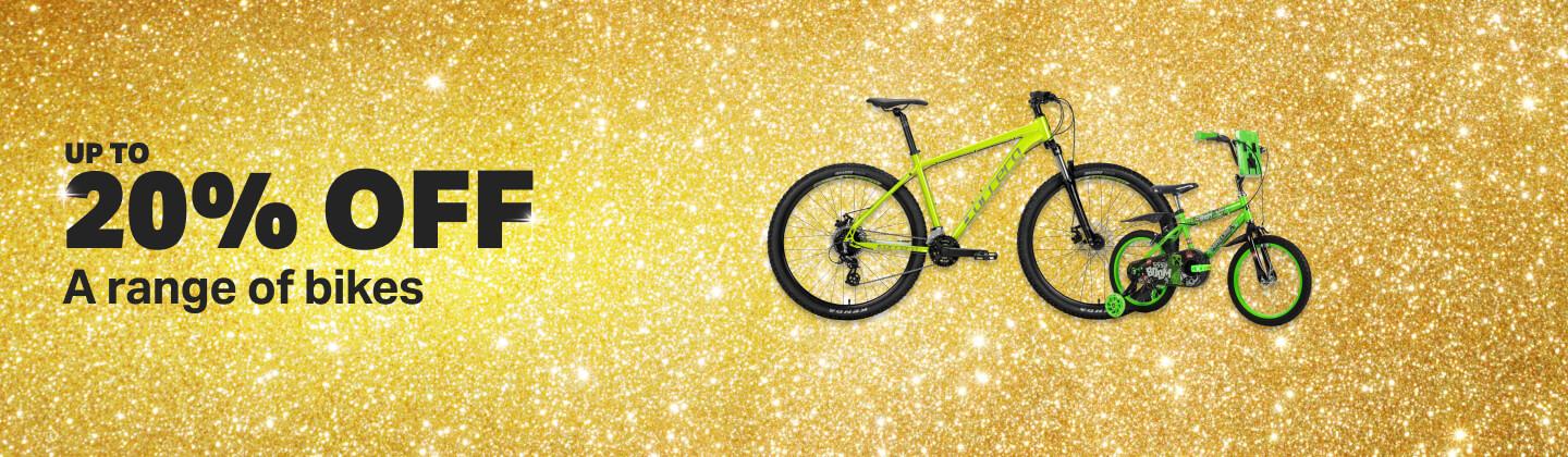 Up to 20% off a range of adult and character kids bikes