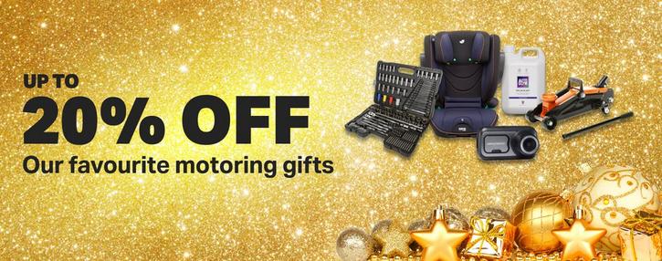 Up to 20% off motoring gifts