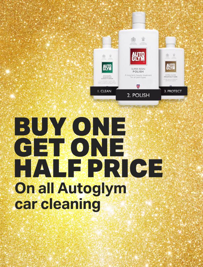 Buy one get one half price on all Autoglym car cleaning