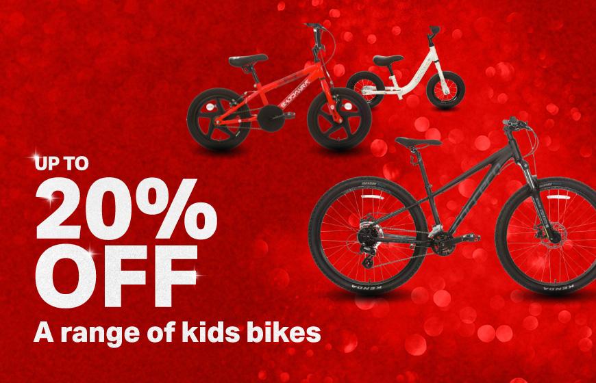 UP TO 20% OFF a range of kids bikes