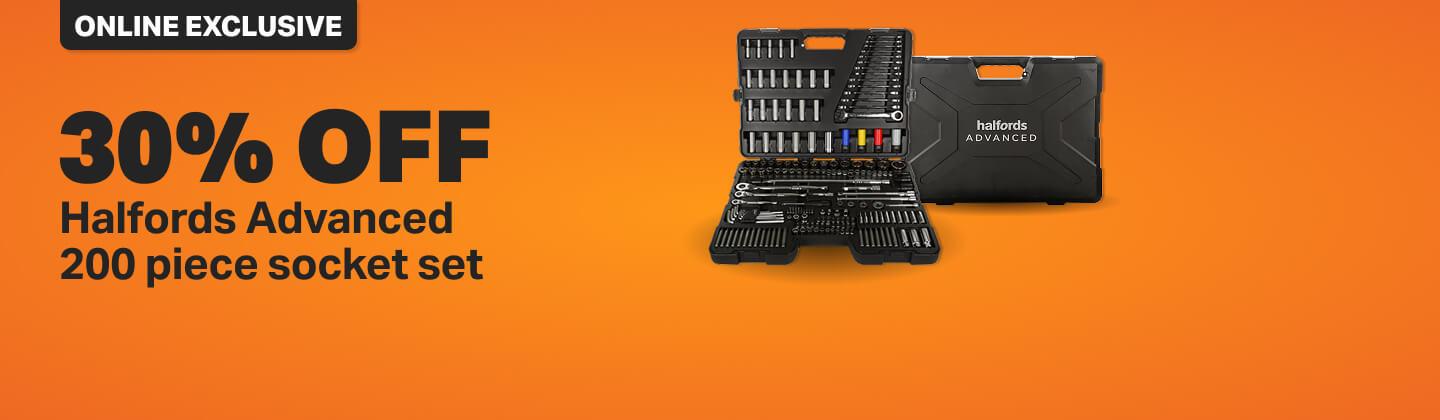 20% off a range of Halfords Advanced socket sets
