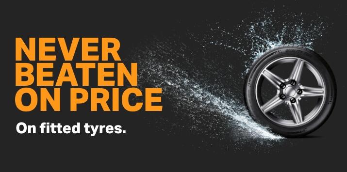 Never beaten on price for tyres