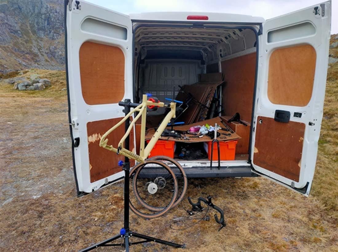 Preparing the
        bikes