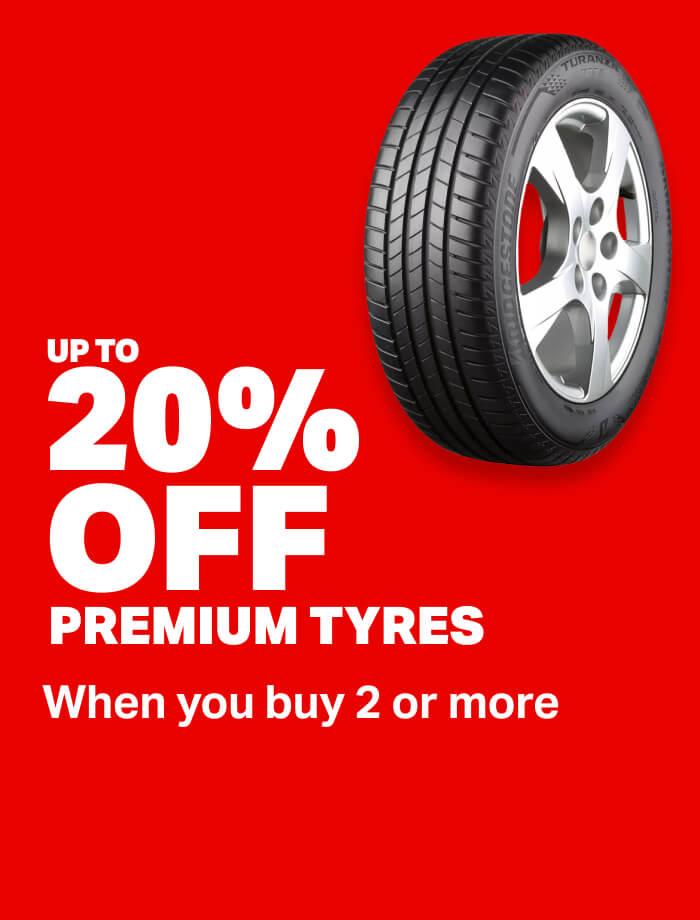 Up to 15% Off two or more selected tyres