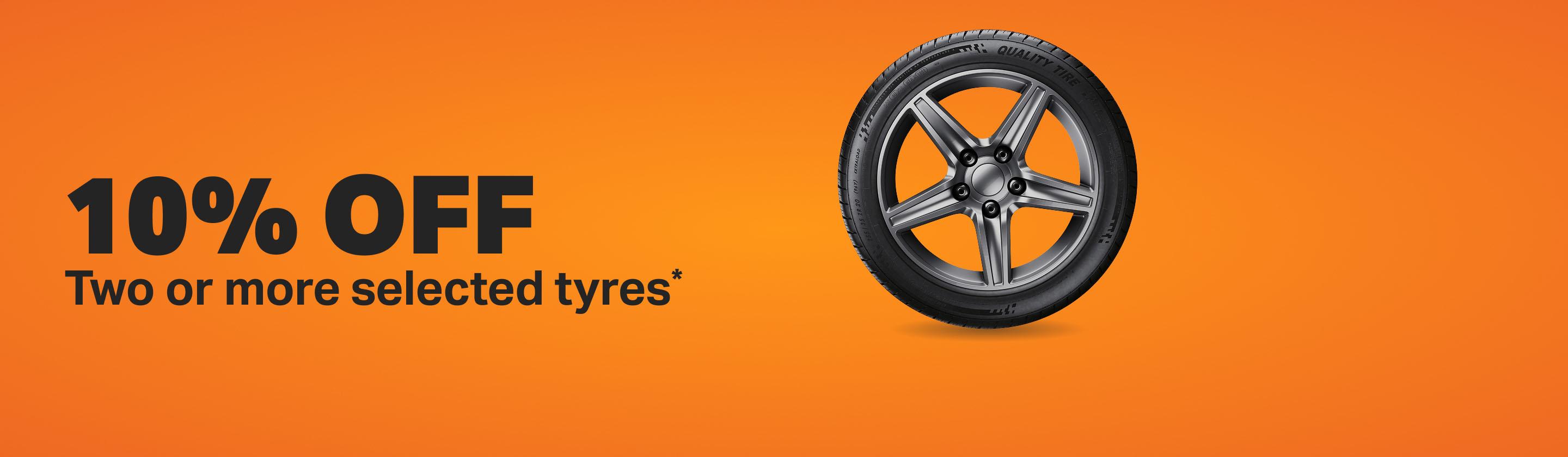 10% off 2 or more Autogreen tyres
