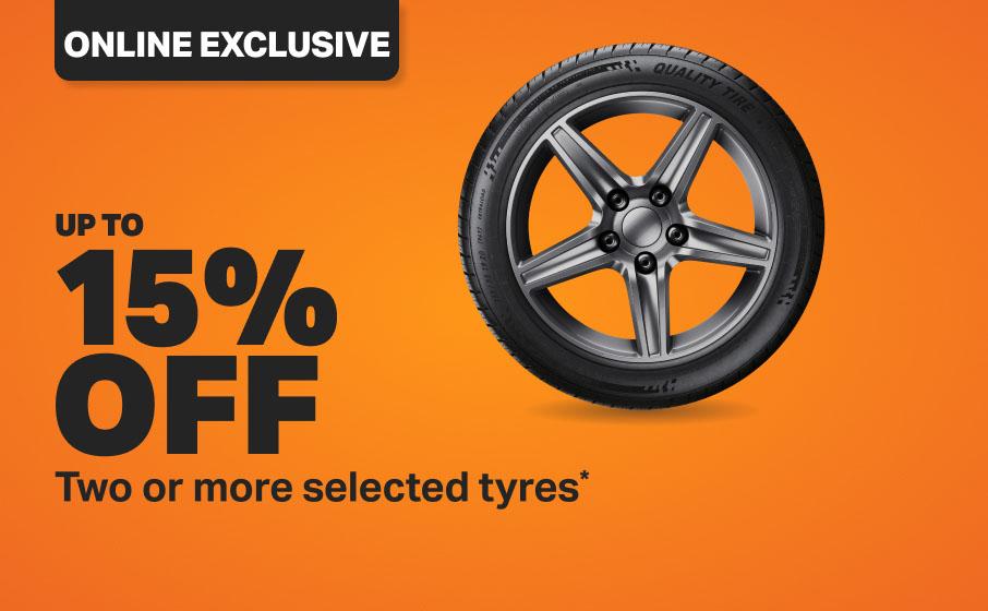 Up to 15% Off 2 or more Goodyear and Pirelli