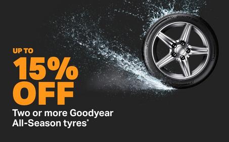 Up to 15% off tyres