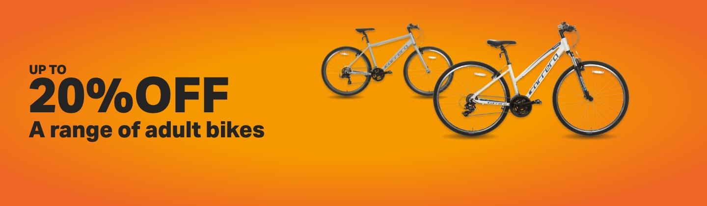Up to 20% off a range of adult bikes
