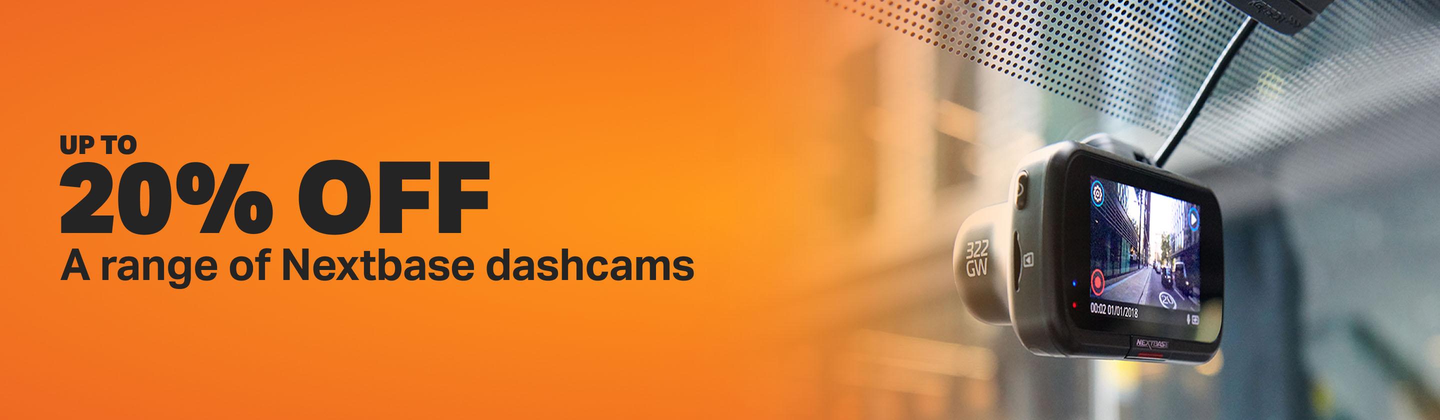Up to 20% off all Nextbase dashcams