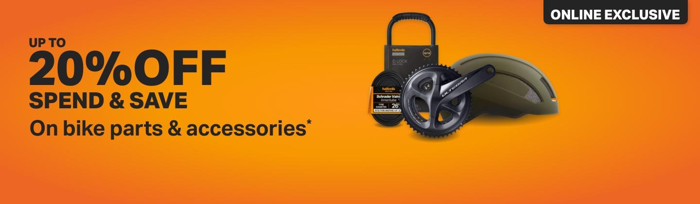 10% off Bike Accessories & Parts when you spend £30. Use code : PAC10 in basket