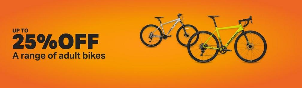 Up to 25% off a range of adult bikes