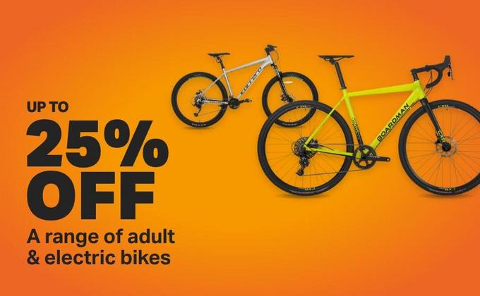 Up to 25% off a range of adult bikes
