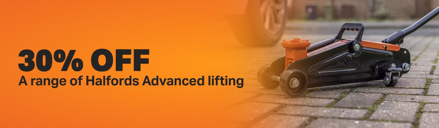 Up to 30% off a range of Halfords Advanced lifting