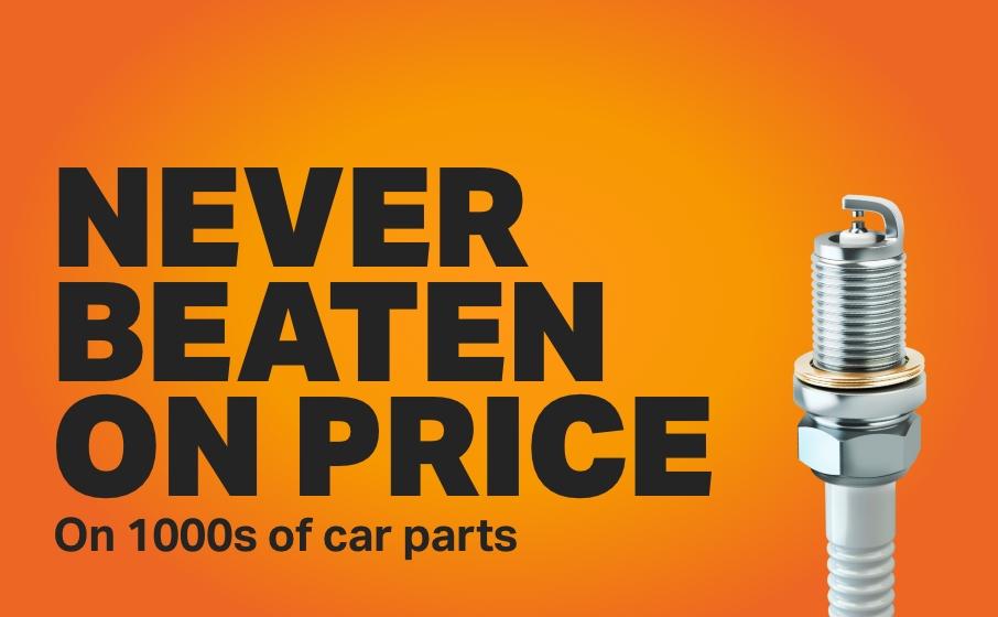 Never beaten on price on 1000s of car parts