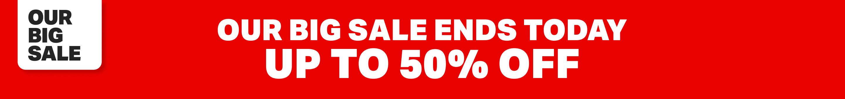 Our BIG sale - Up to 50% off motoring & cycling