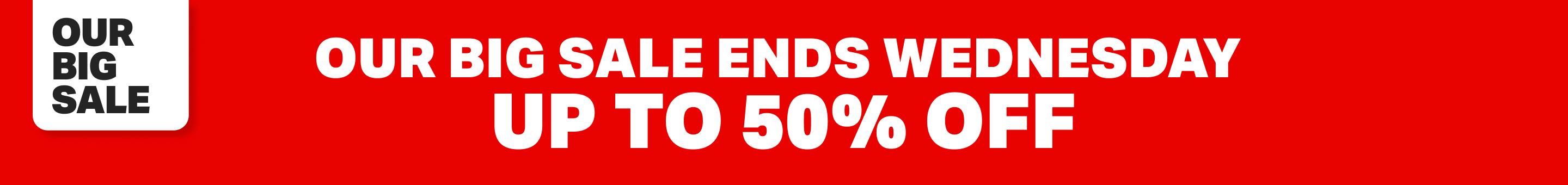 Our BIG sale - Up to 50% off motoring & cycling