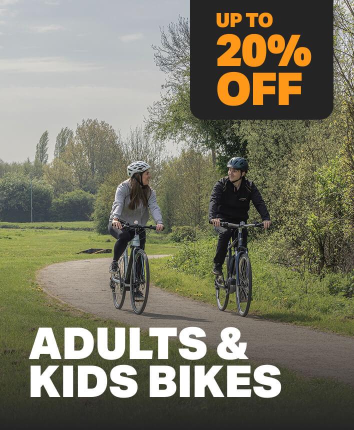 Up to 20% off a range of adults and kids bikes 