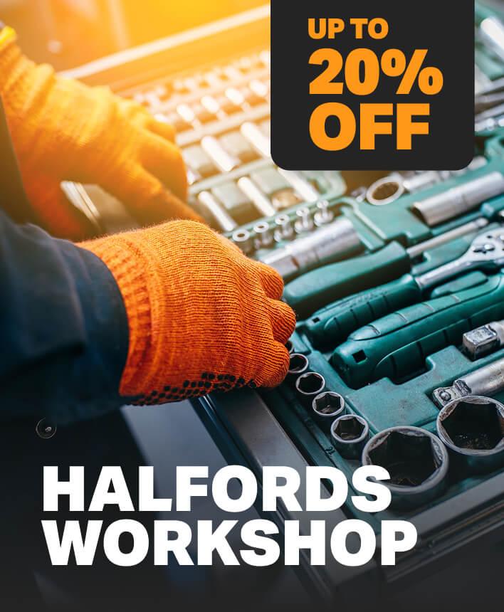 Up to 50% off a range of Halfords workshop 