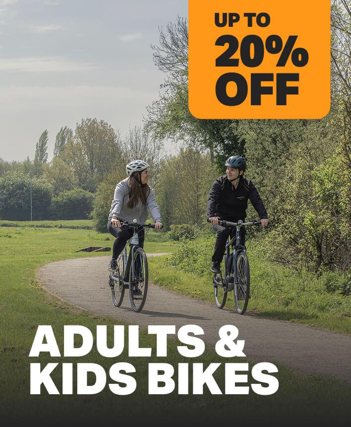 Up to 20% off a range of adults and kids bikes 