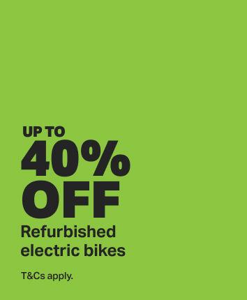 Up to 40% off Refurbished electric Bikes