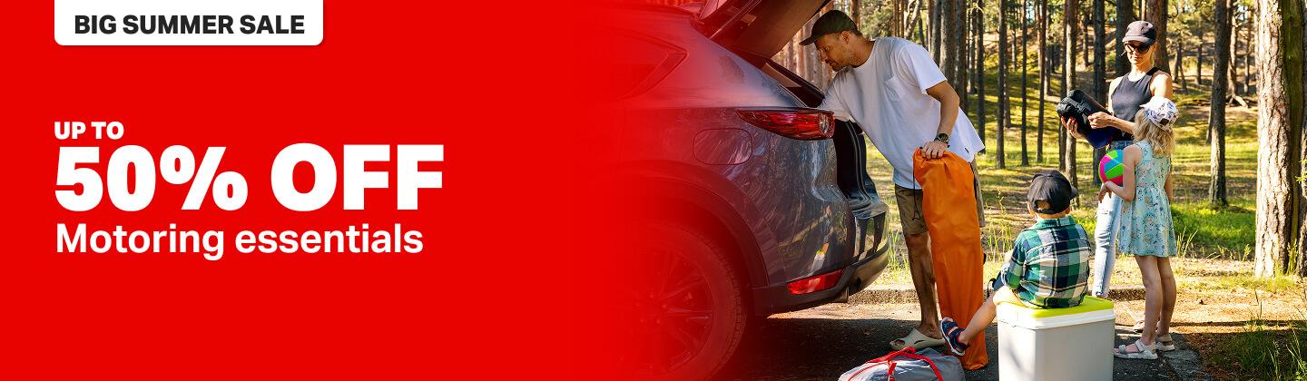 Summer Sale: Up to 50% Off Motoring essentials