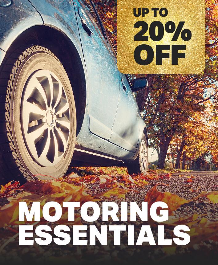 Up to 20% off a range of motoring essentials