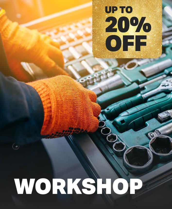 Up to 20% off a range of Halfords workshop