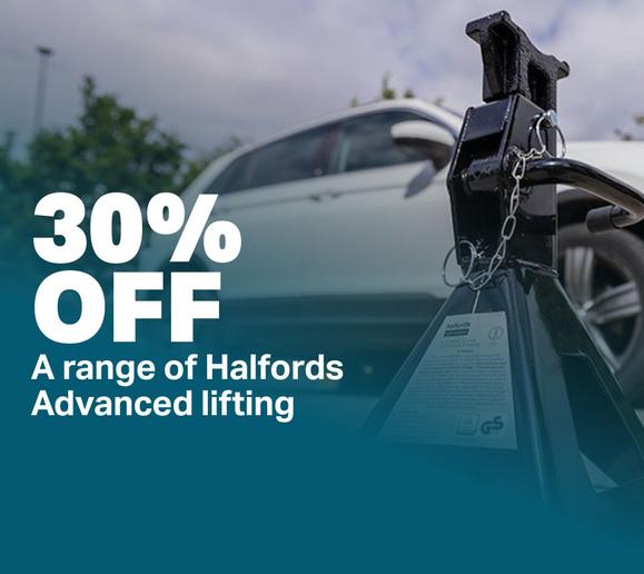 30% off a range of Halfords Adv Lifting