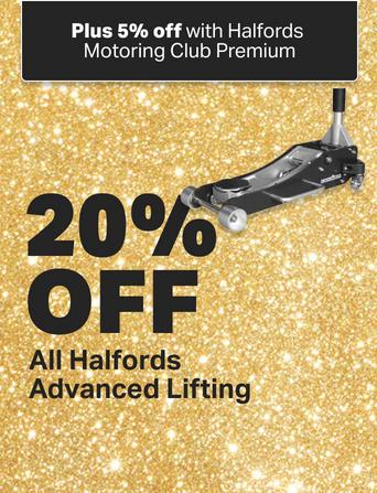 20% off all Halfords Advanced lifting