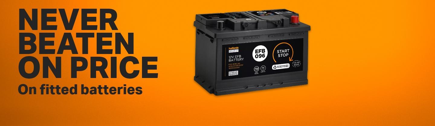 Halfords car clearance battery