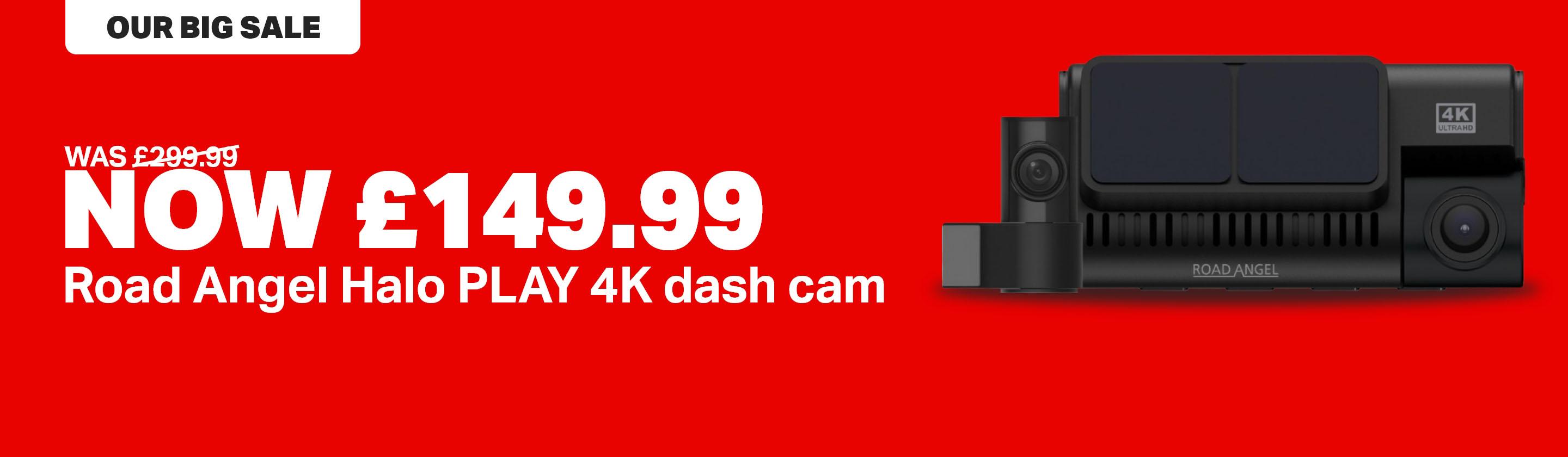 50% off Road Angel Halo PLAY 4K dash cam 