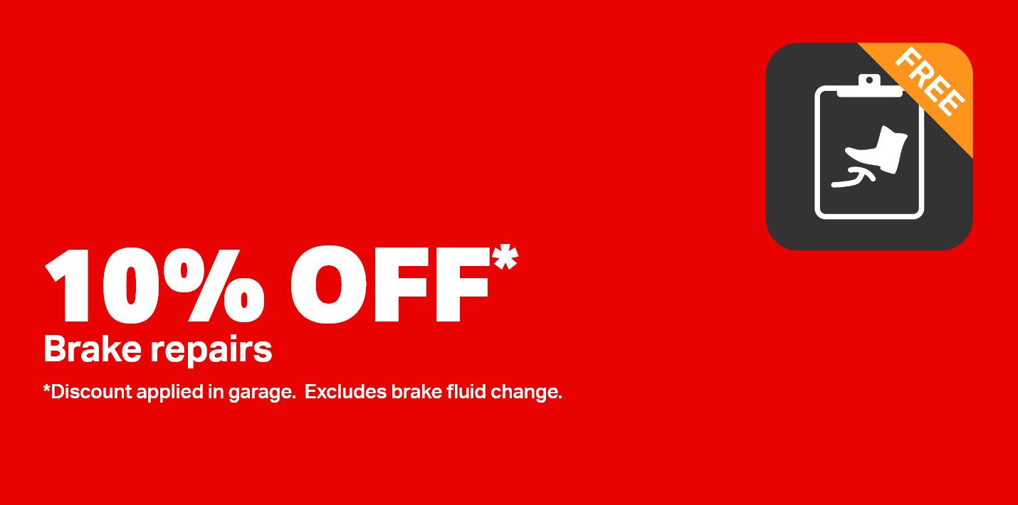 10% OFF Brake Repairs 