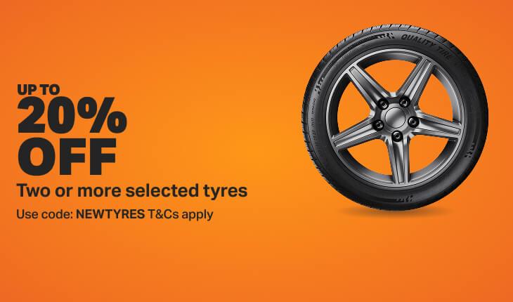UP TO 20% OFF Two or more selected tyres