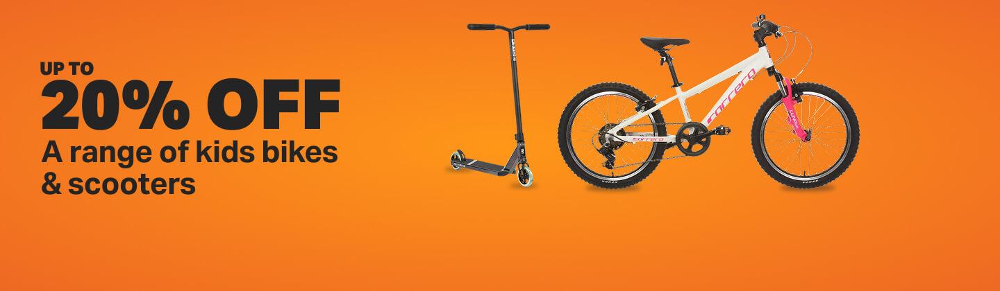 Up to 20% off a range of kids bikes & scooters
