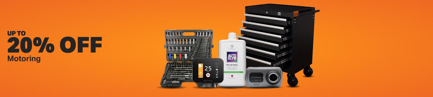 Up to 20% off a range of motoring