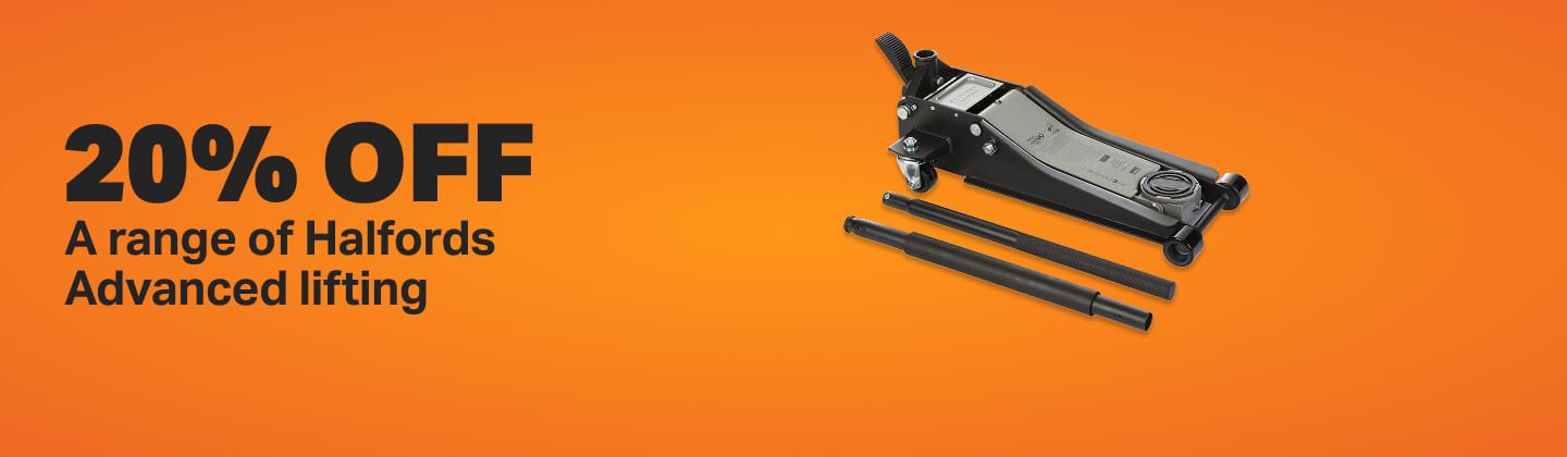 20% off a range of Halfords Advanced lifting 
