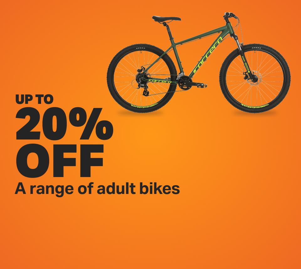 Up to 20% off a range of adult bikes
