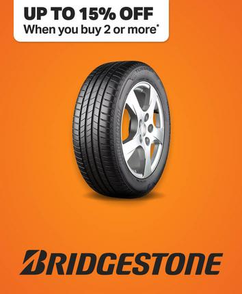 Up to 15% Off two or more Bridgestone Use code NEWTYRES