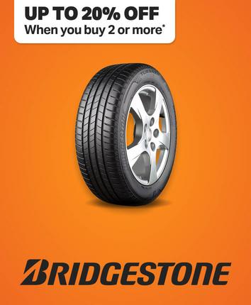 Up to 20% Off two or more Bridgestone Use code NEWTYRES