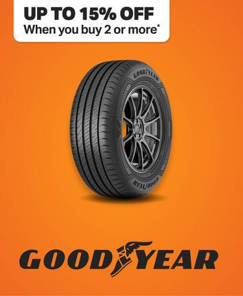 Up to 15% Off two or more Goodyear Use code NEWTYRES