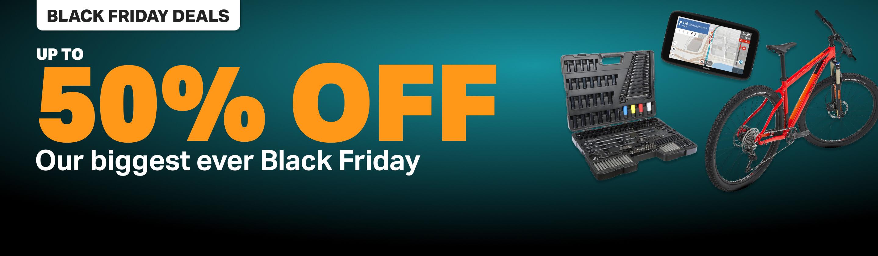 BIGGEST EVER BLACK FRIDAY UP TO 50% OFF MOTORING