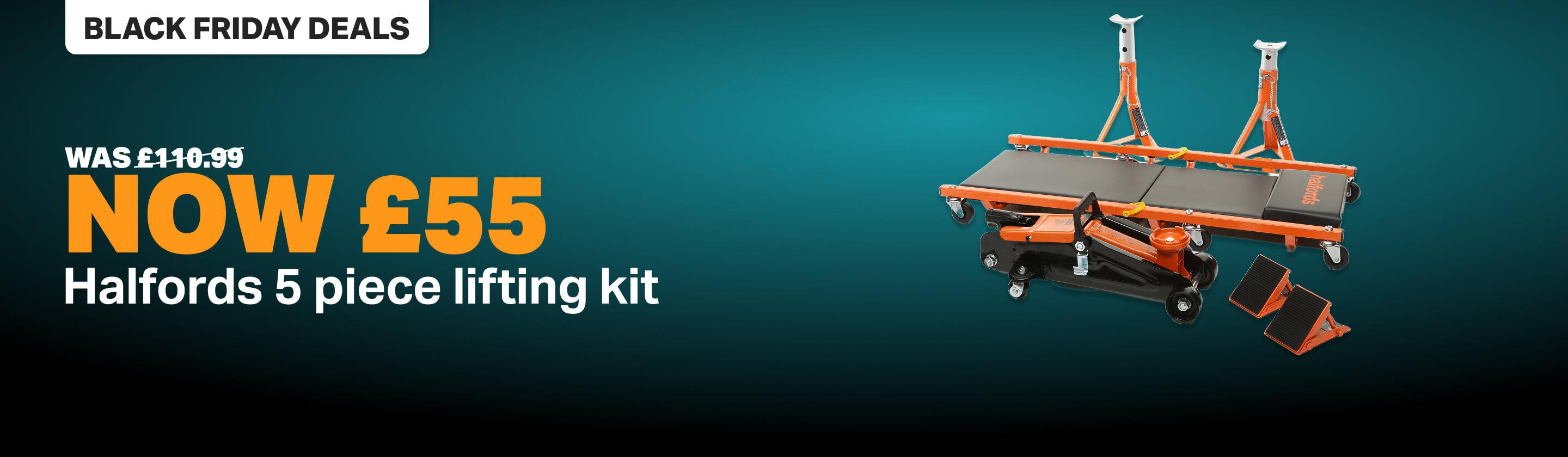 50% off Halfords 5 pc lifting kit WAS £110.99 NOW £55 