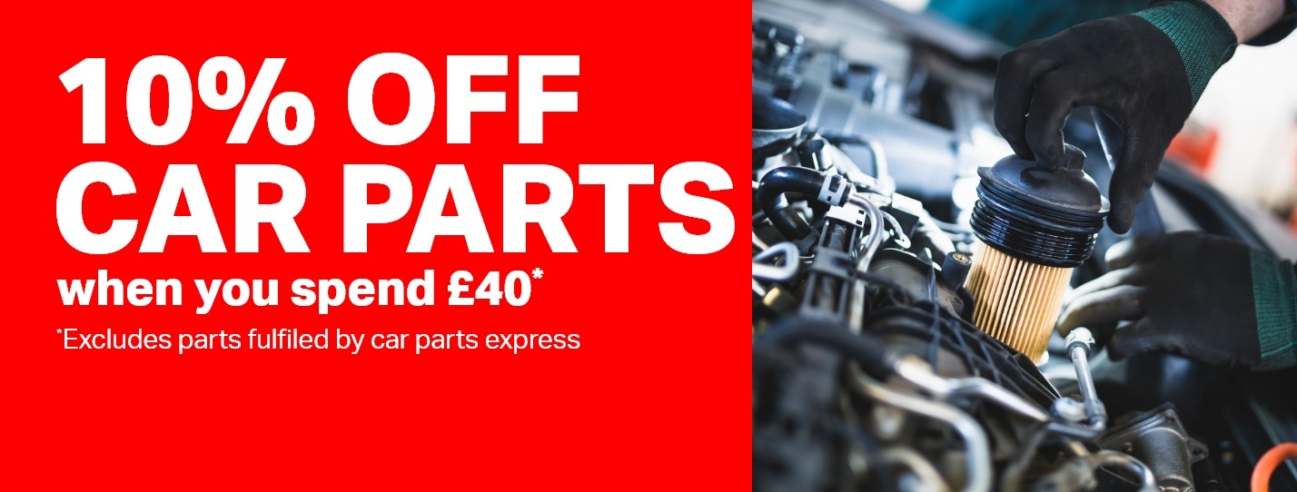 10% off when you spend £40 on car parts