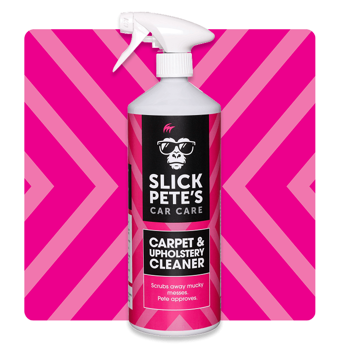 Slick Pete's Carpet and Upholstery Cleaner spray bottle