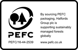 PEFC certified label with license number PEFC/16-44-2539, indicating that the product is from sustainably managed forests, recycled and controlled sources.
