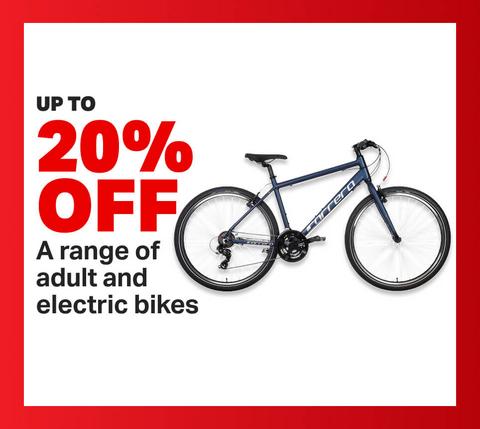 20% off a range of adult bikes