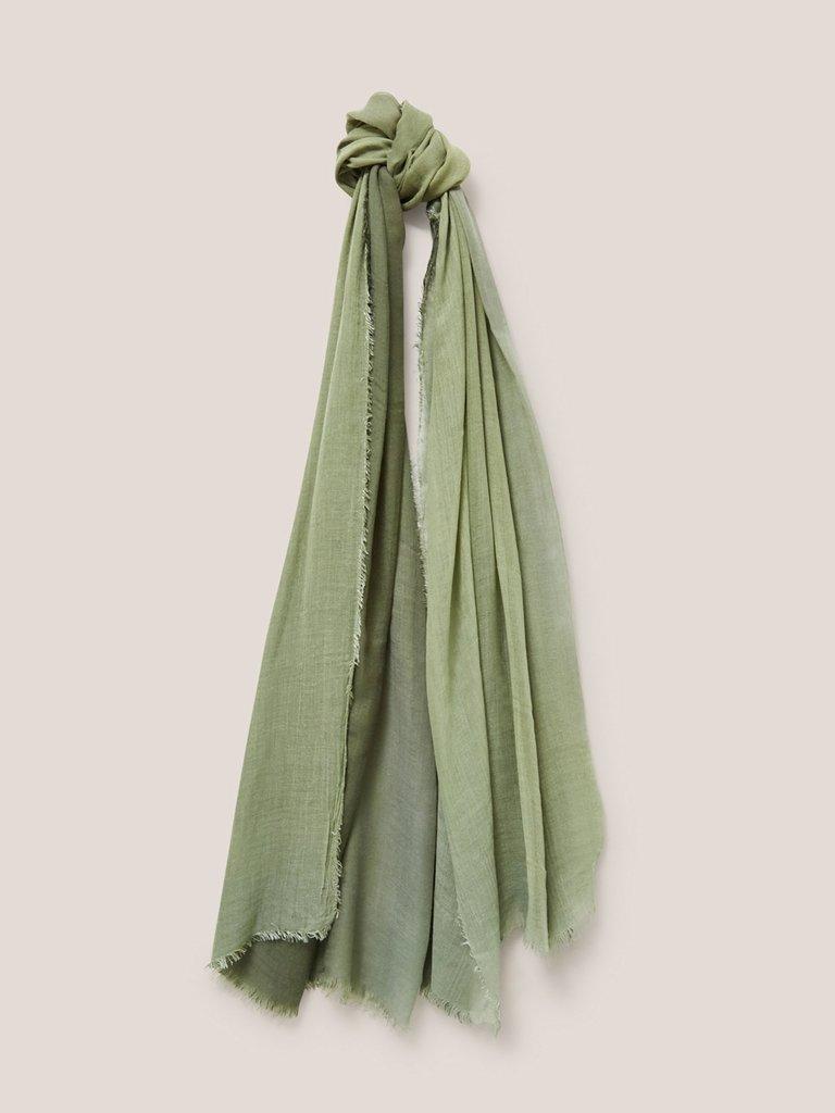 Dreaming Away Scarf in PEA POD GREEN PLAIN - FLAT FRONT