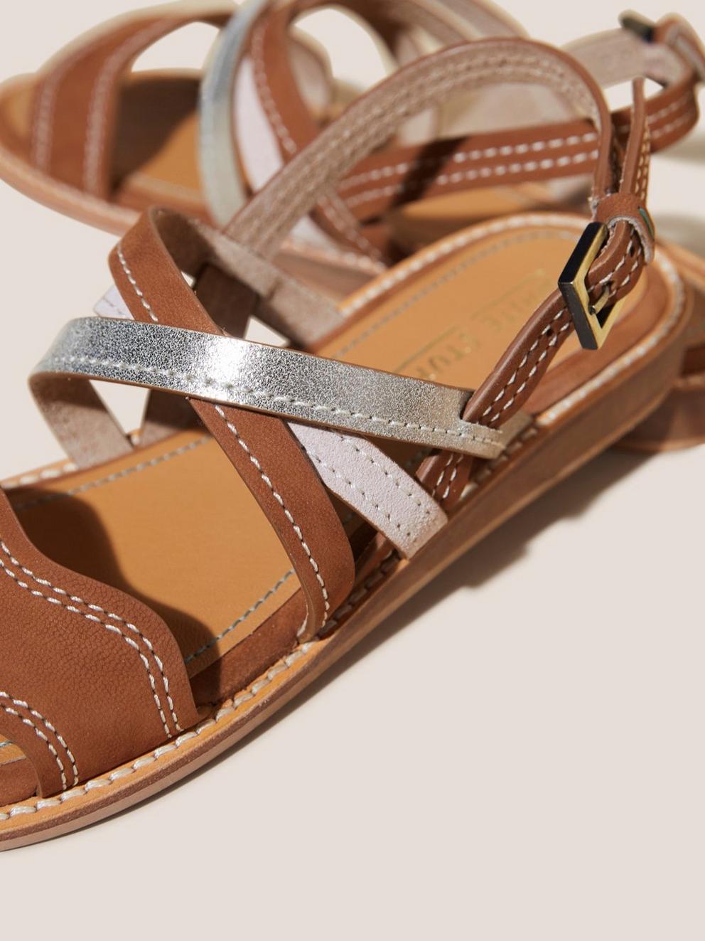 Arizona Sfb Narrow Birkenstock in SILVER TONE - FLAT BACK