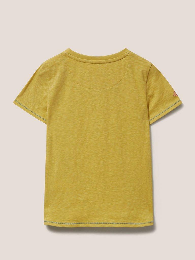 Shark Placement Tee in LEMON YELLOW PRINT - FLAT BACK