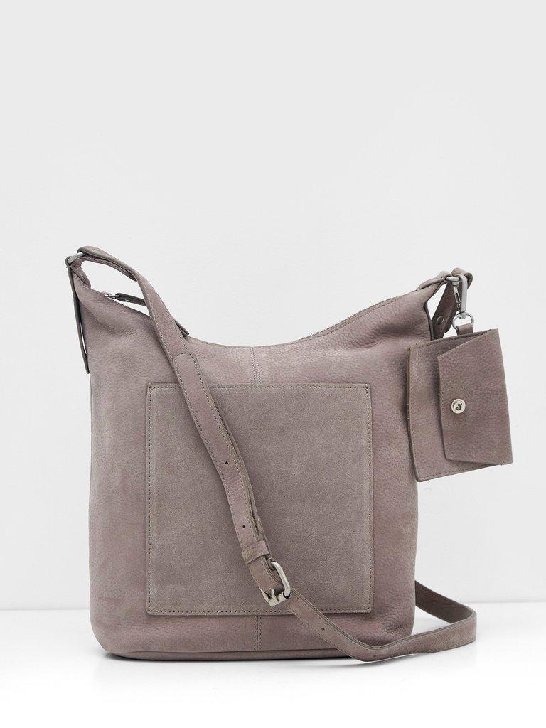 Issy Leather Crossbody Bag in DUSKY ROSE - FLAT FRONT